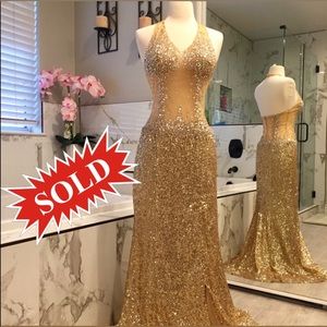 Gold Sequin Dress